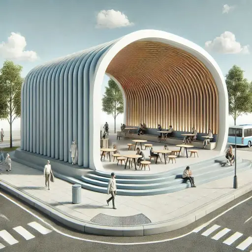 놀이공원 쉼터 3D 설계